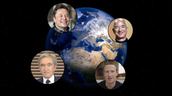 2600 milliardaires ont gagné plus de 1600 milliards en 2021. Ils valent aujourd’hui 13 600 milliards