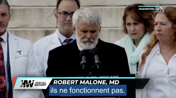 Robert Malone, inventeur des vaccins ARN: « Ils ne fonctionnent pas. Ils ne sont pas complètement sûrs… s’il y a un risque, il doit y avoir un choix »