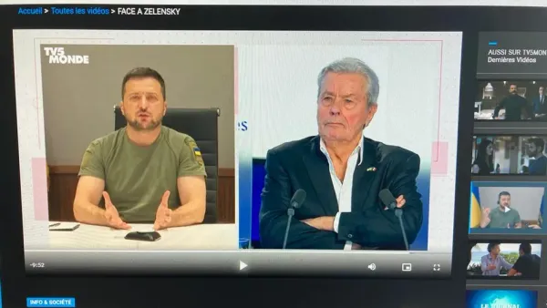 Alain Delon : « Zelensky a eu une plus belle fin de carrière que la mienne : il est président, je ne suis rien du tout. »