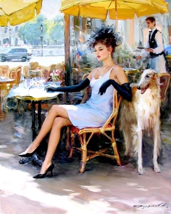 Peintures Konstantin Razumov : Impressionnisme Glamour Peinture Konstantin Razumov 1 - Peintures Konstantin Razumov : Impressionnisme Glamour - Art
