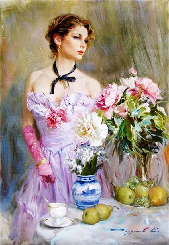 Peintures Konstantin Razumov : Impressionnisme Glamour Peinture Konstantin Razumov 4 - Peintures Konstantin Razumov : Impressionnisme Glamour - Art