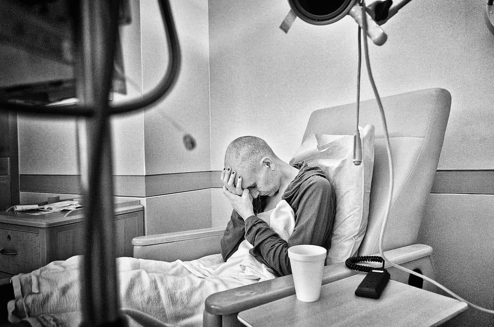 5-13-2011 Jen waiting to get chemo after 2 weeks in hospital