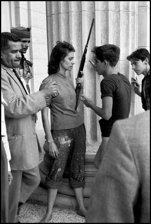 CUBA. La Havana. 1959. New Years Day, Suddenly everyone is a Castro sympathizer and out with whatever weapons available. No photograph or digital file may be reproduced, cropped or modified (digitally or otherwise), and its caption may not be altered without prior written agreement from the photographer or a Magnum representative. Contact email: New York : photography@magnumphotos.com Paris : magnum@magnumphotos.fr London : magnum@magnumphotos.co.uk Tokyo : tokyo@magnumphotos.co.jp Contact phones: New York : +1 212 929 6000 Paris: + 33 1 53 42 50 00 London: + 44 20 7490 1771 Tokyo: + 81 3 3219 0771 Image URL: http://www.magnumphotos.com/Archive/C.aspx?VP3=ViewBox_VPage&IID=2S5RYDYHREB3&CT=Image&IT=ZoomImage01_VForm