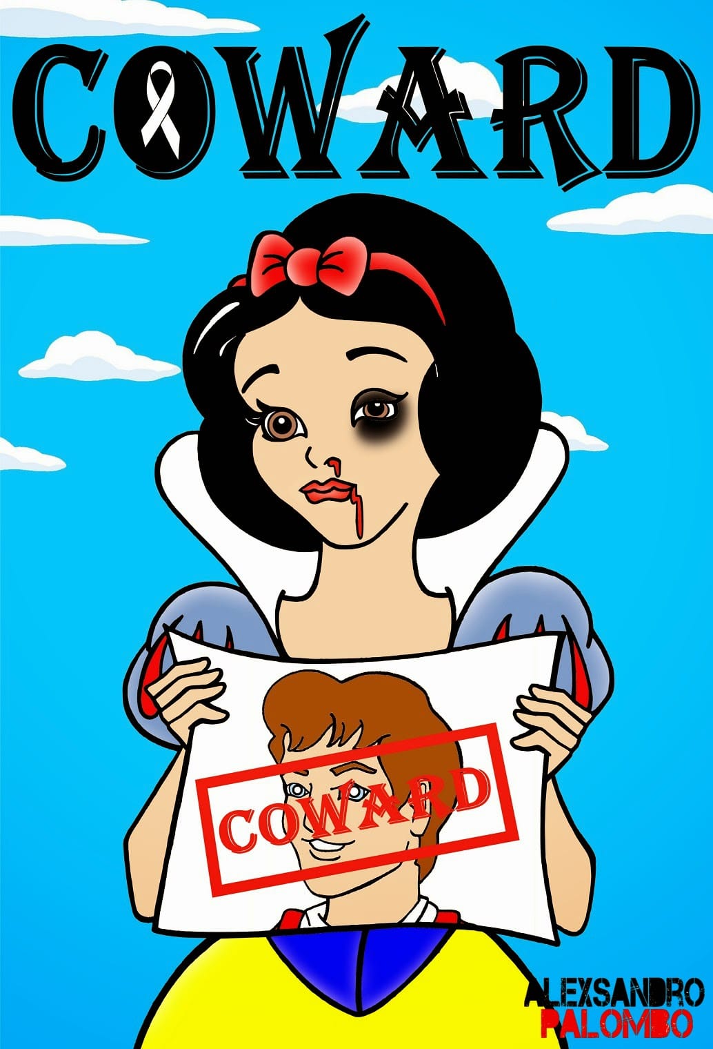 Disney Princess Snow White COWARD No Violence Against Women by aleXsandro Palombo Web