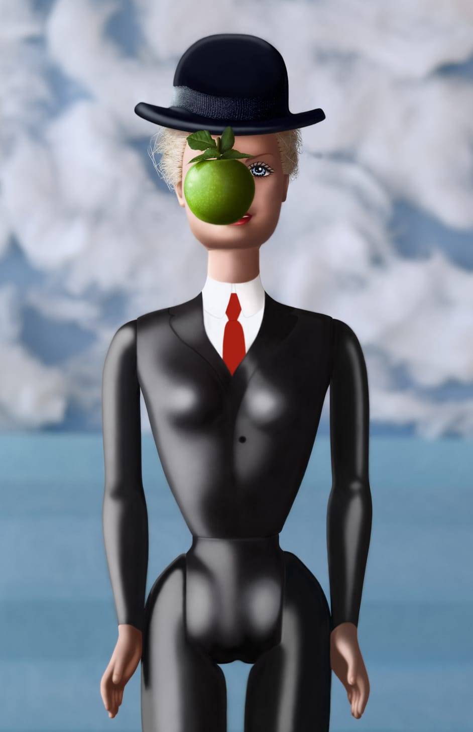 On a volé la pomme d'Adam. clin d'oeil à Magritte