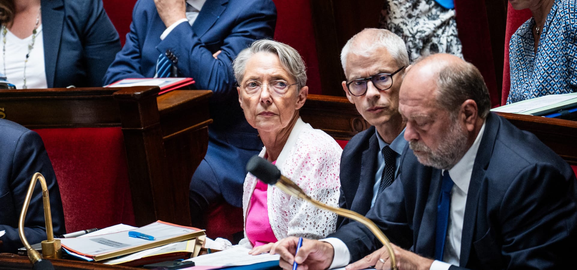 Elisabeth Borne, Franck Riester et Eric Dupont-Moretti